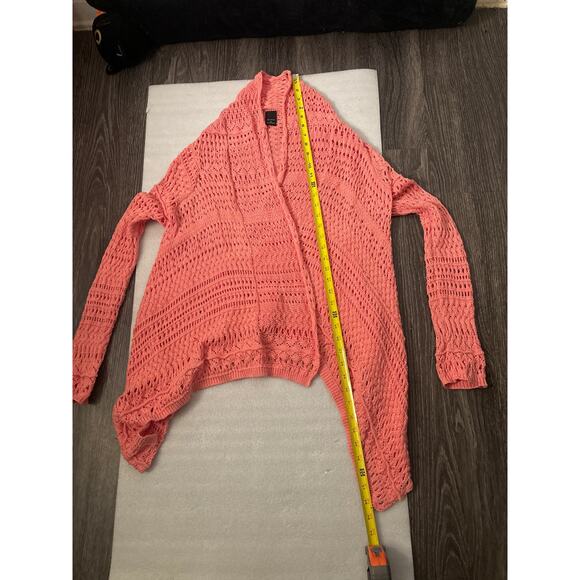 Moda International Pink Long Line Sleeve Cardigan Sweater S Classic Cozycore - Picture 7 of 10